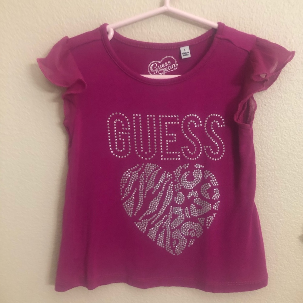 Guess flutter sleeve top for little girl Size 4